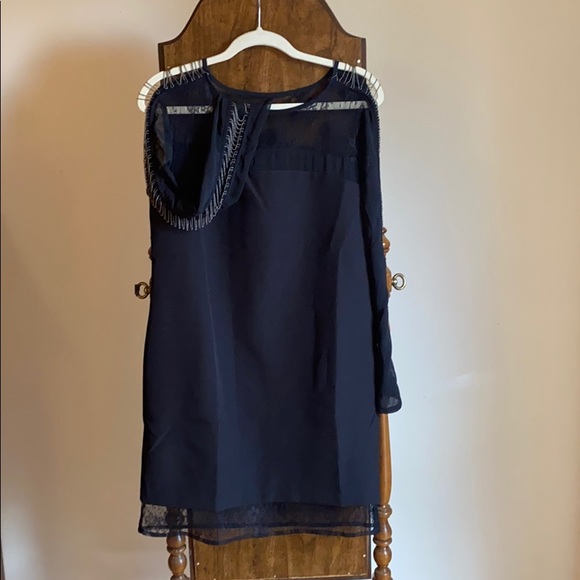 NWT adelyn rae LACE AND CHAIN DETAIL SHIFT DRESS - Picture 1 of 4